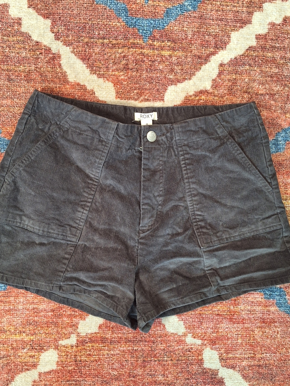 Roxy Women's Charcoal Corduroy Shorts